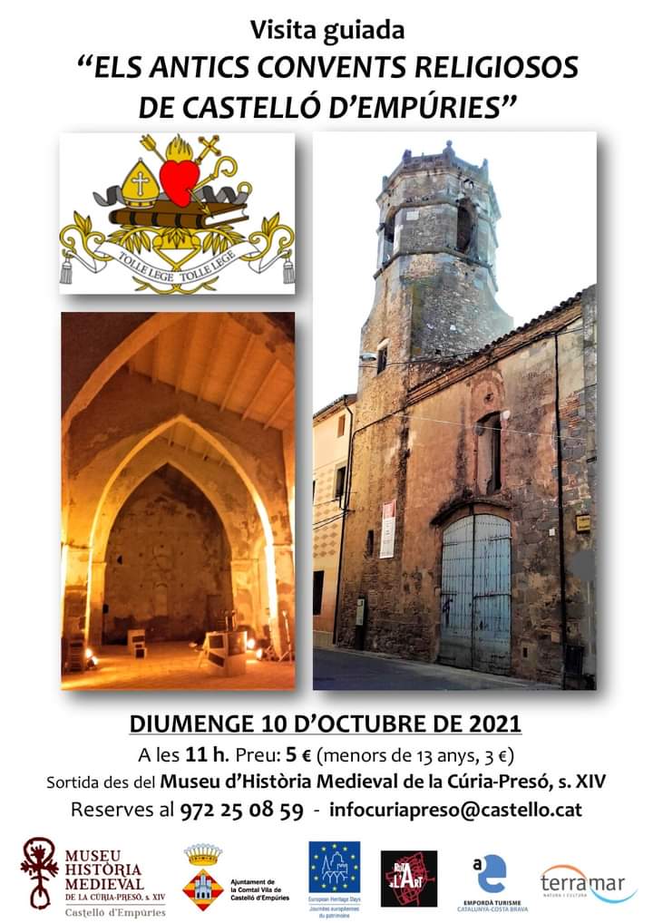 Cartell de la visita guiada als convents de Castelló d'Empúries