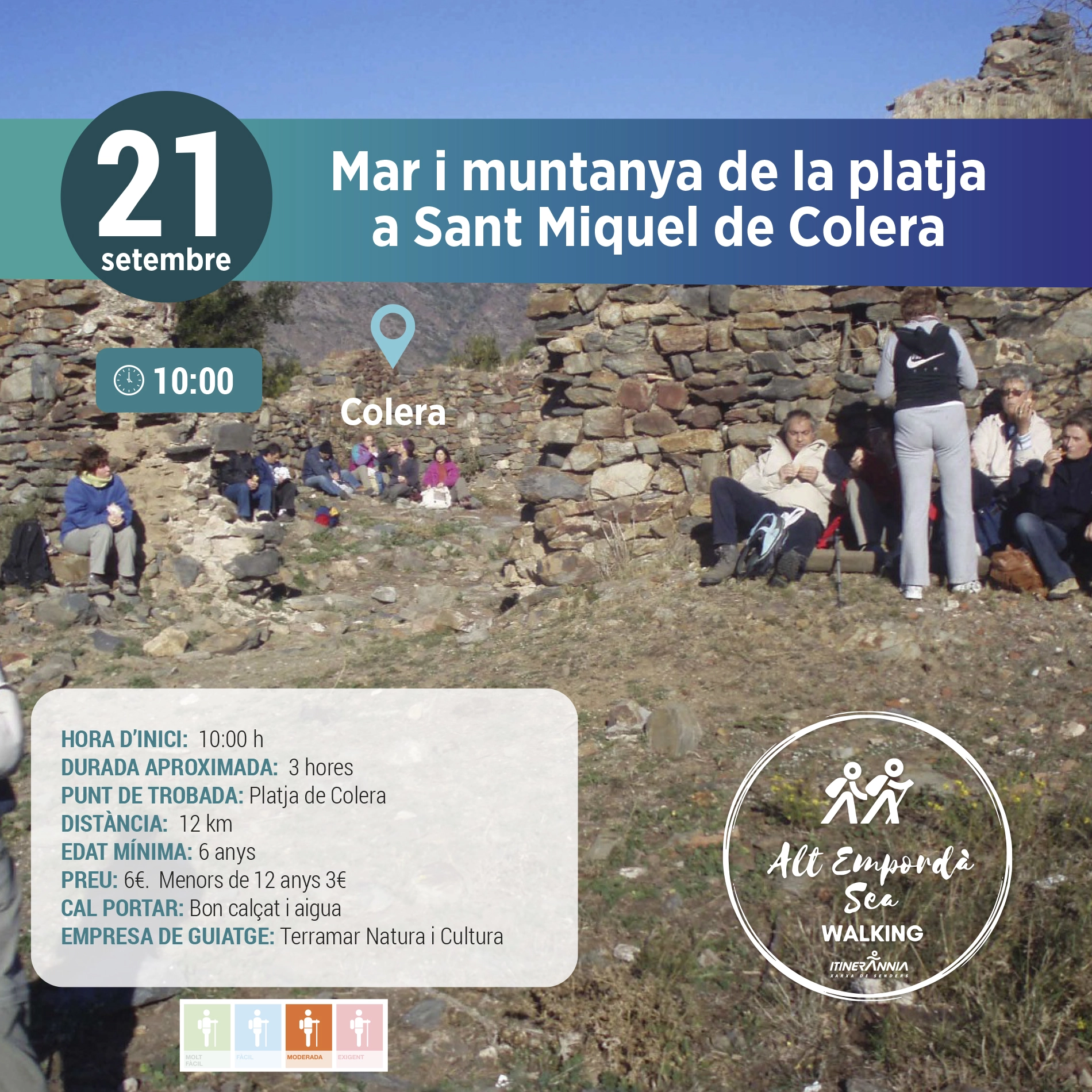 Mar i muntanya de la platja a Sant Miquel de Colera