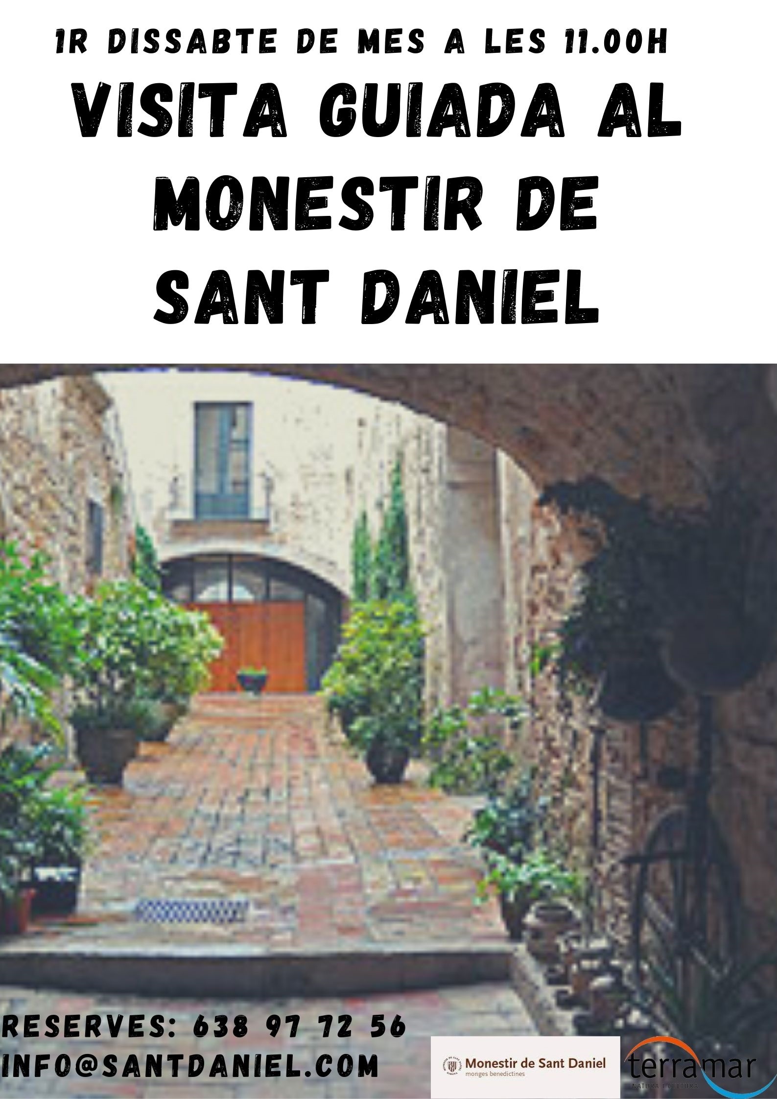 Cartell Visita guiada al monestir de Sant Daniel
